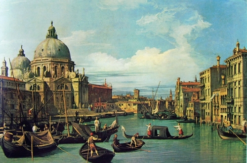 26 Canaletto - l'ingresso al canal grande con la dogana e la chiesa della salute