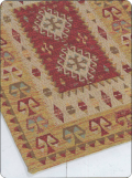 covor kilim galben